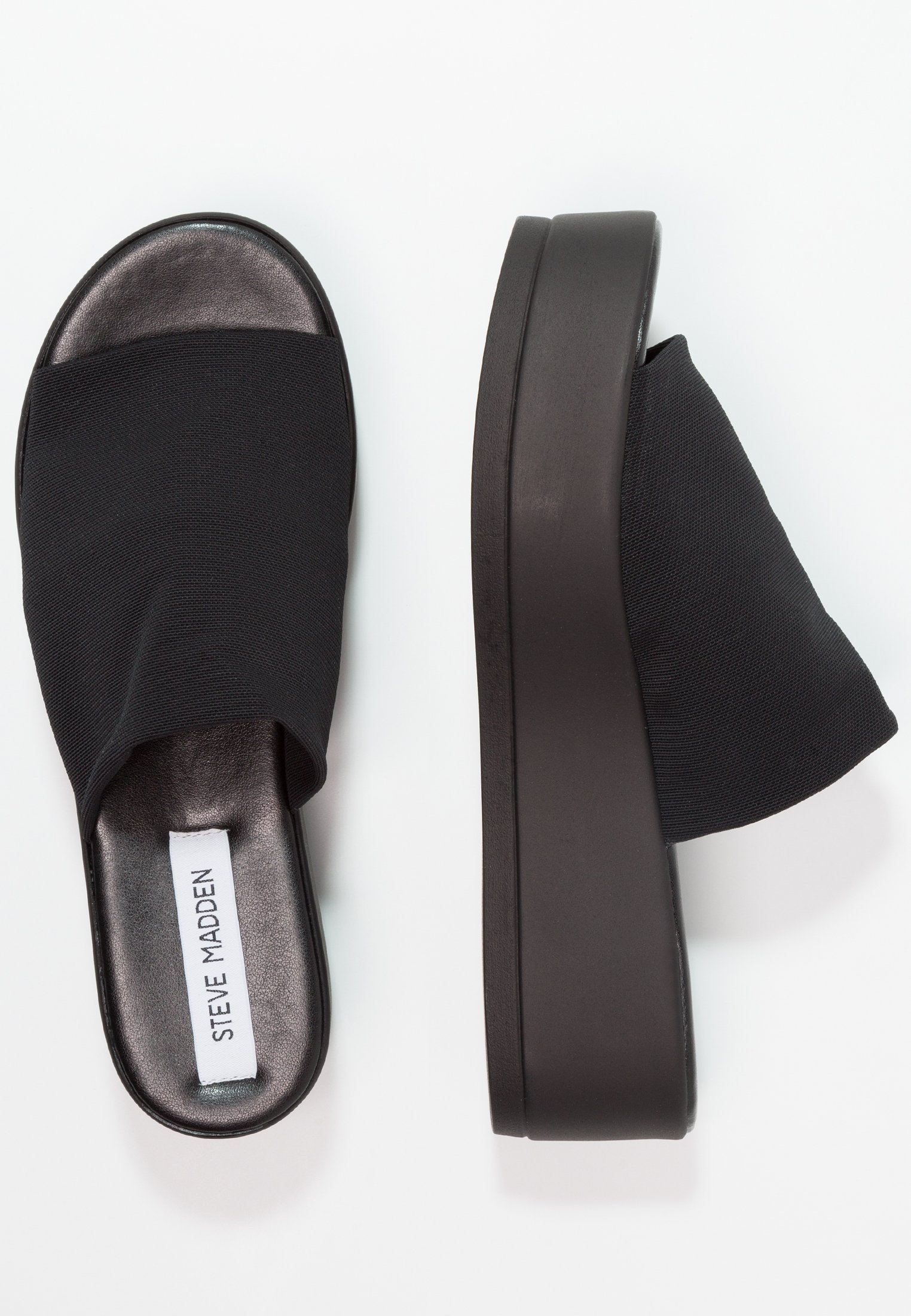 steve madden black slinky flatform mules
