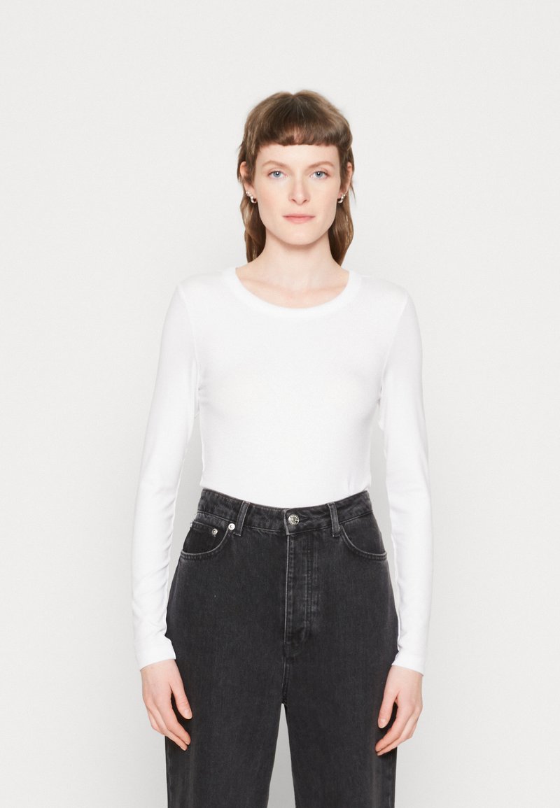 Selected Femme SLFDIANNA O NECK - Pikkade varrukatega topp - bright white
