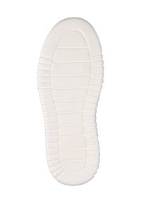 Weißer Sneaker-Außensohle mit strukturiertem Muster. Verfügt über horizontale und vertikale Rillen für bessere Traktion. Hergestellt in Italien. Strapazierfähiges Gummimaterial.