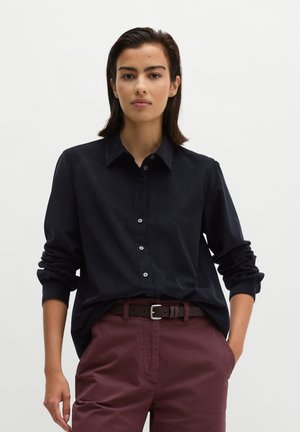 Marc O'Polo, WOVEN BLOUSE, LSL, SOLID, BABY CORD - Overhemdblouse - martime blue