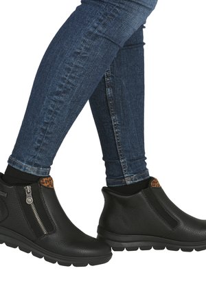 Rieker Wedge Ankle Boots - schwarz