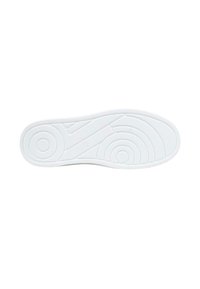 Suola di scarpa in gomma bianca con un motivo testurizzato, caratterizzato da design circolari e curvi. Finitura liscia e solida senza segni o loghi visibili.