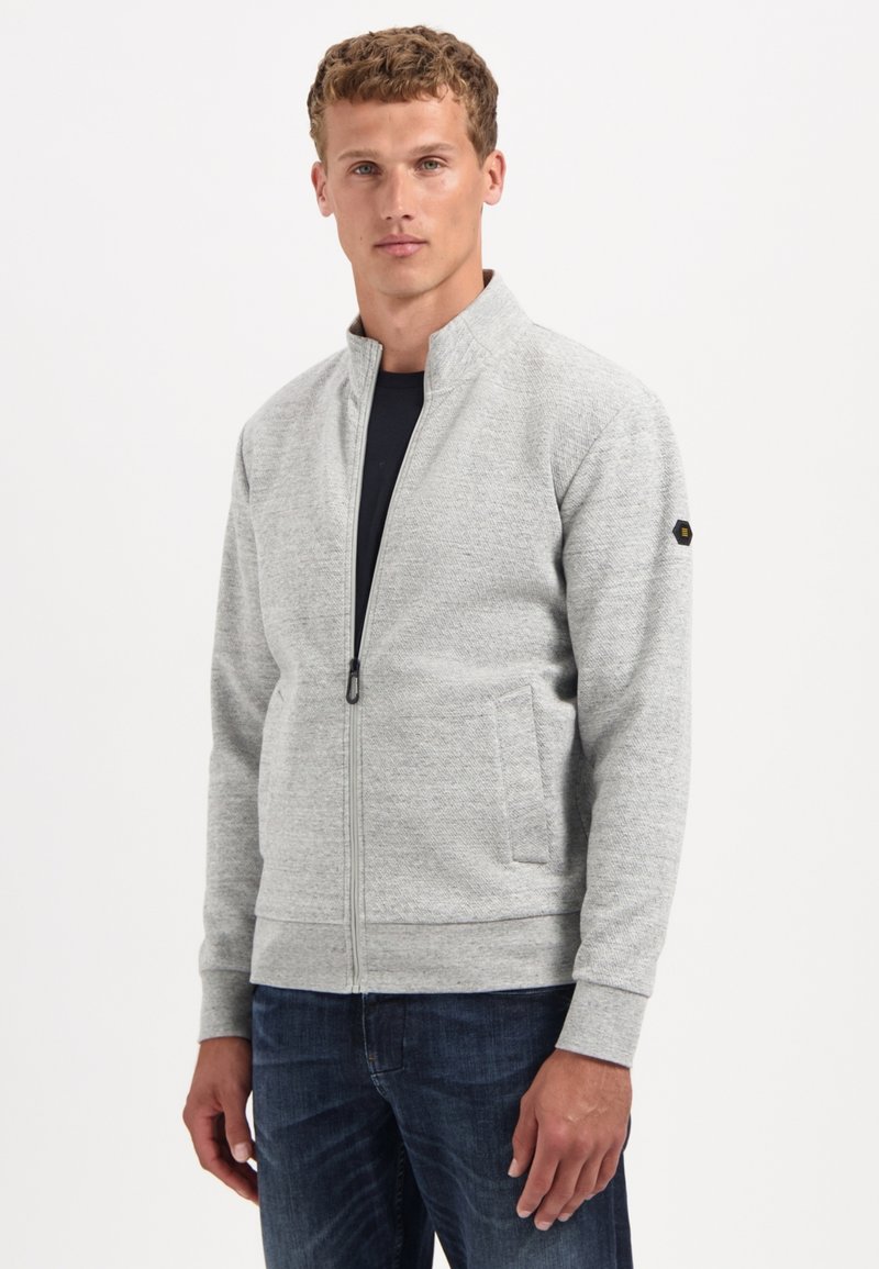 NO EXCESS TEXTURED - Sweater met rits - grey melange