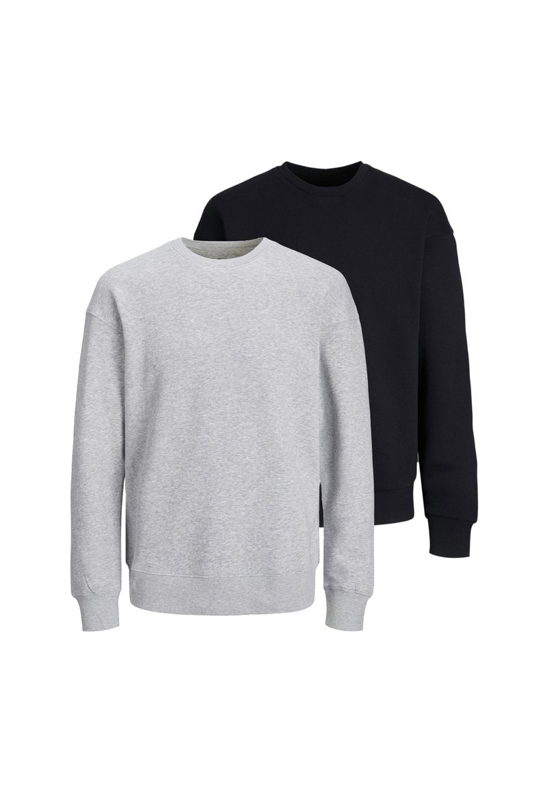 Jack Jones 2ER PACK Sweatshirt schwarz hellgrau/grau