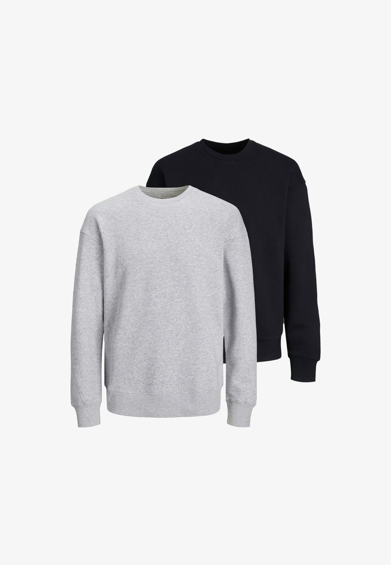 Jack Jones 2ER PACK Sweatshirt schwarz hellgrau/grau