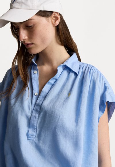 Polo Ralph Lauren LINEN POPOVER SHIRT - Bluse - austin blue