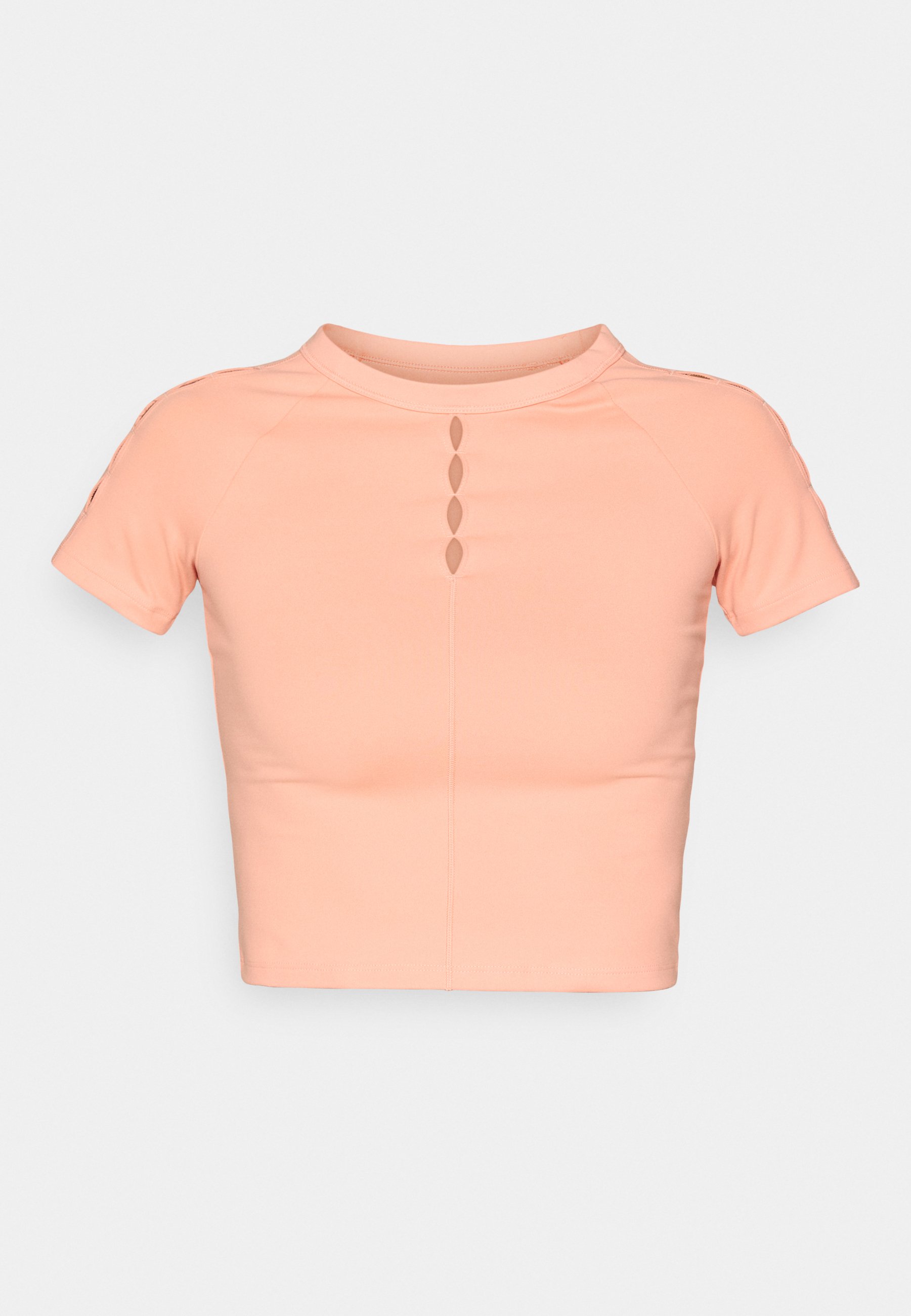 nike peach crop top