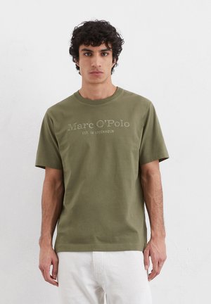 SHORT SLEEVE CREW NECK CLASSIC INSIDE CHEST - Print T-shirt - oak ash