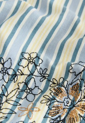 Next, REGULAR FIT - STRIPE EMBROIDERED SHORT SLEEVE SHIRT . - Chemise - blue yellow floral