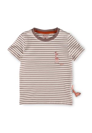 SAVANNE - T-shirt imprimé - creme-braun geringelt