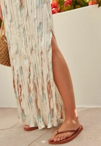 Next CRINKLED TALL REGULAR FIT - Jupe longue - ecru aqua