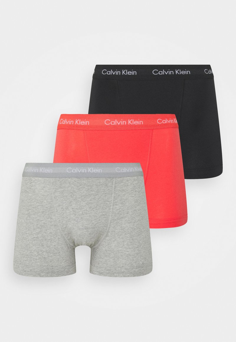 Calvin Klein Underwear TRUNK 3 PACK COTTON STRETCH - Cuecas boxer - black/grey heather/punch pink