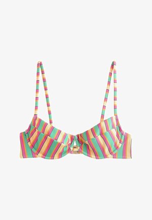 Self., REGULAR FIT - WIRED CUP BIKINI . - Bikini-Top - pink orange stripe
