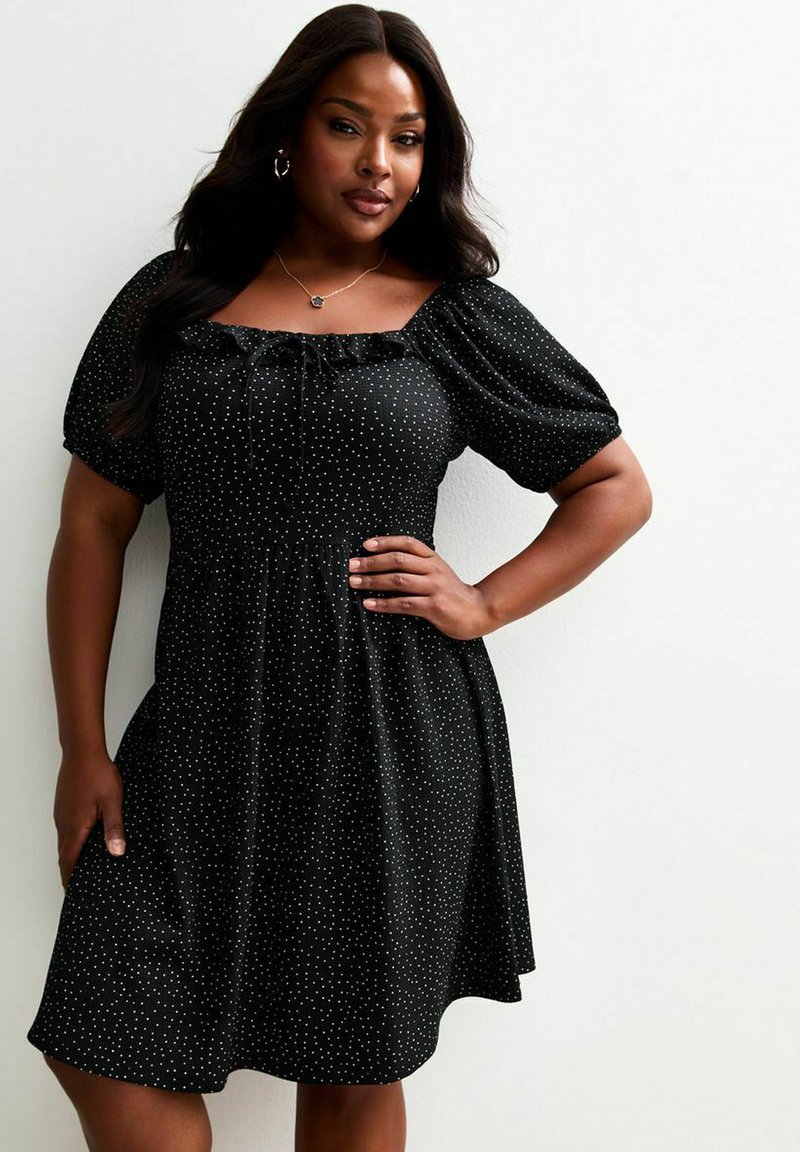 New Look Curves CURVES MIDI - Vardagsklänning - black pattern