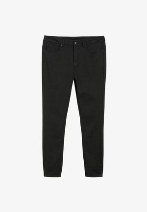 Sorte slim-fit jeans lavet af en blanding af bomuldsstof. Har fem-lommer design, lynlås med knaplukning og minimalistiske syninger.