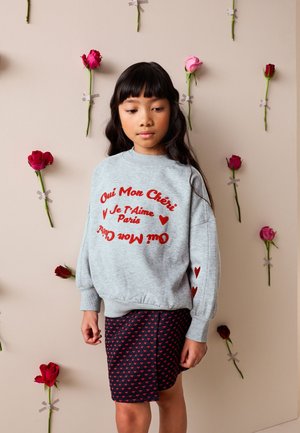 Next, Sweatshirt - grey red graphic