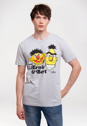 LOGOSHIRT MIT RETRO-PRINT - Print T-shirt - Heather gray