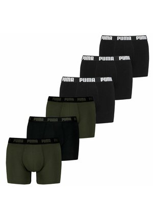 Puma MEN EVERYDAY 6 PACK - Lange Boxershorts - schwarz forest