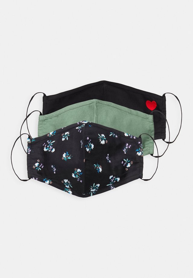3 PACK - Munnbind i tøy - black/multi-coloured/green