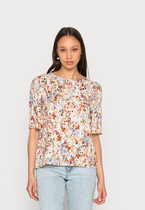 VIPADDINA O NECK SLEEVE - Triko s potiskem - cloud dancer