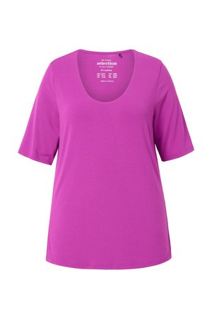 Ulla Popken, VOORKANT DUBBELLAAGS  - T-Shirt basic - blackberry