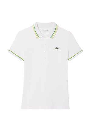 Lacoste Polo - blanc jaune vert fwi