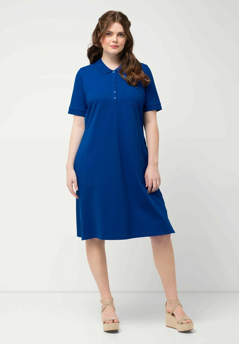 Ulla Popken SHORT SLEEVE SIDE - Denní šaty - royal blue