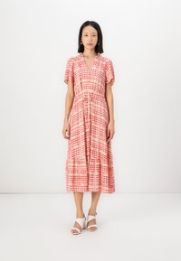 TOM TAILOR - DRESS FEMININE PRINTED - Ingruha - berry red Miniatűr kép 1