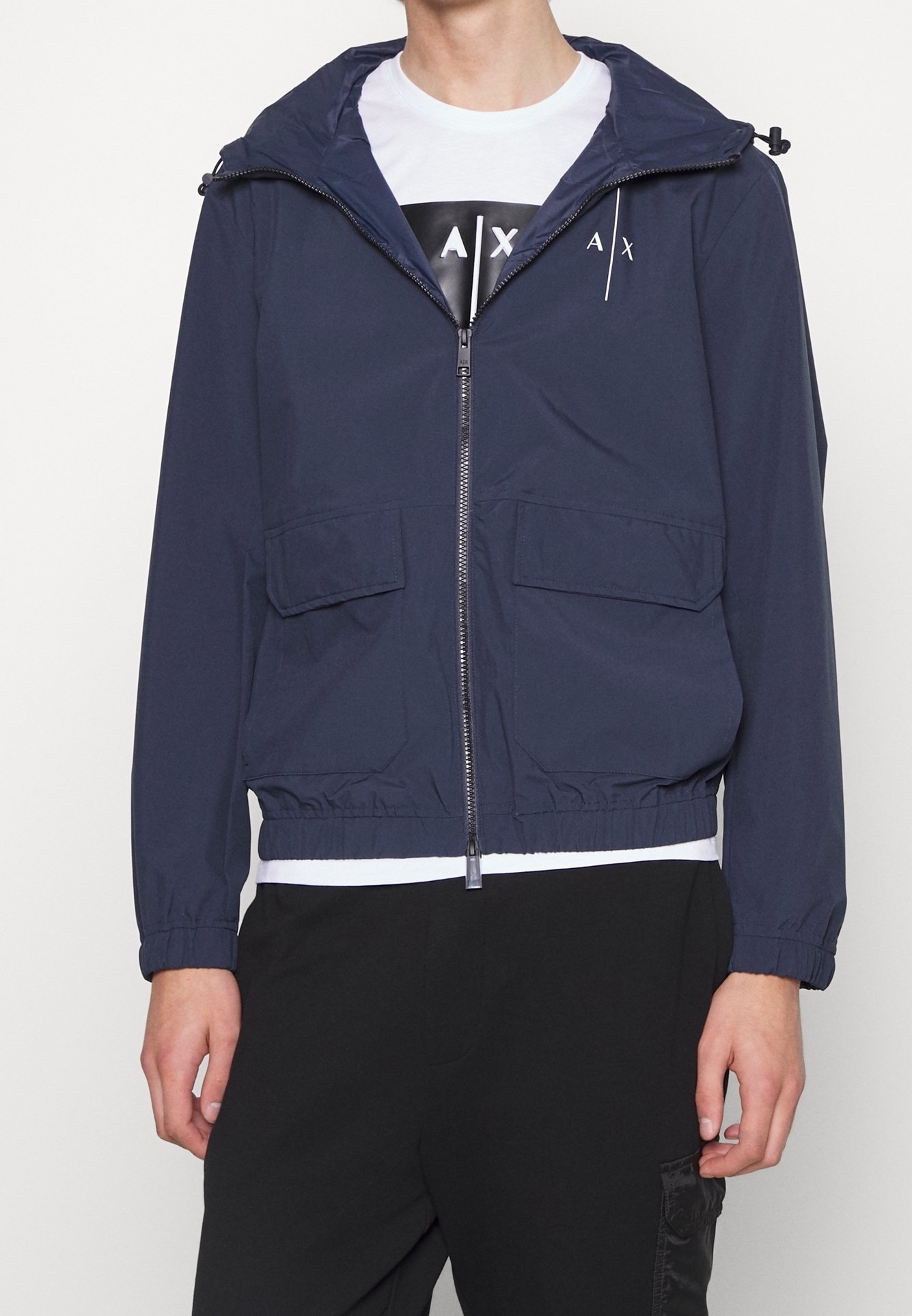 Armani Exchange Waterproof jacket - dark blue - (Pre-owned