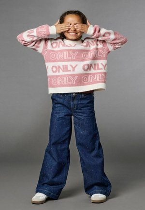 ONLY GIRLS, WIDE-FIT JEANS KOGCOMET WIDE LEG FIT JEANS - Avar lõikega teksad - dark blue denim