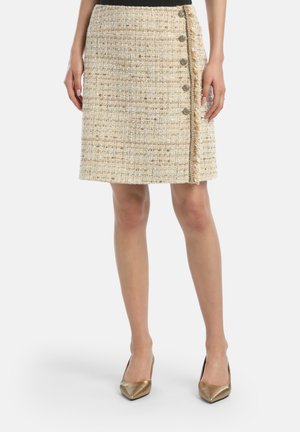 FRECCIA - Fustă petrecută - beige oro