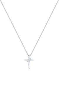 SPARKLING CROSS - MIT KRISTALLEN VON SWAROVSKI® - Collar - silver-coloured