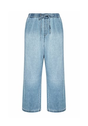 Yours Clothing, PLUS SIZE WIDE LEG TROUSERS - Wide leg - blue denim
