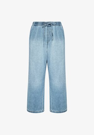 Yours Clothing, PLUS SIZE WIDE LEG TROUSERS - Wide leg - blue denim
