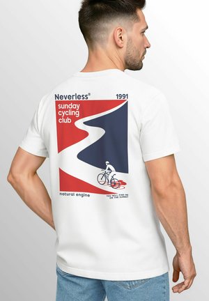 BACK FAHRRAD BIKE SUNDAY CYCLING CLUB SOMMER - Print T-shirt - weiß