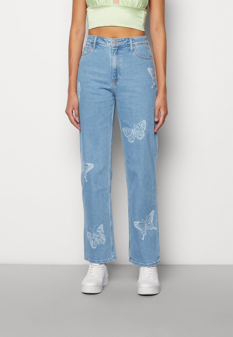 Hollister Co. BARE TIE FRONT Straight leg jeans blue Zalando.co.uk