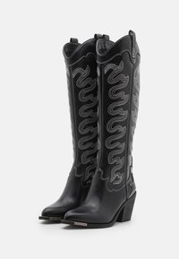Buffalo WEST HI - Botas camperas - black/white