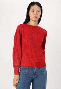 ONLY ONLFILIZ BOAT NECK - Vesta - equestrian red