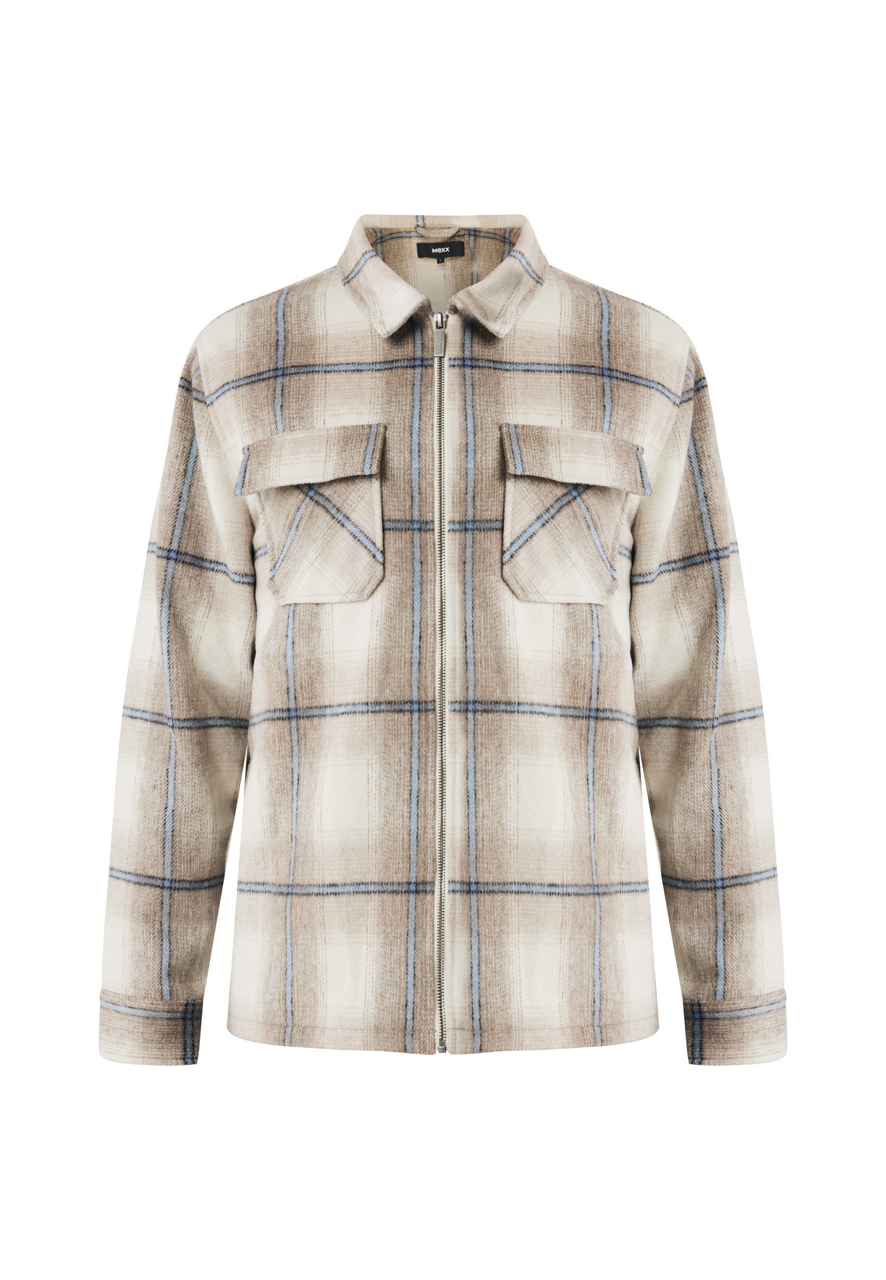 THE TOÉ Lyucus Jacket - check ベージュ Checkered Sherpa Zip-Up | OAK + FORT – OAK + FORT USA