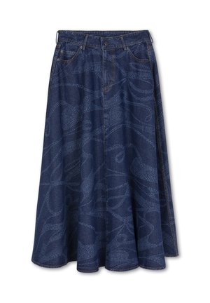SILVINA - A-lijn rok - blue indigo