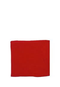 Tessuto rettangolare rosso con una superficie liscia, caratterizzato da bordi puliti e senza pattern o accessori visibili.