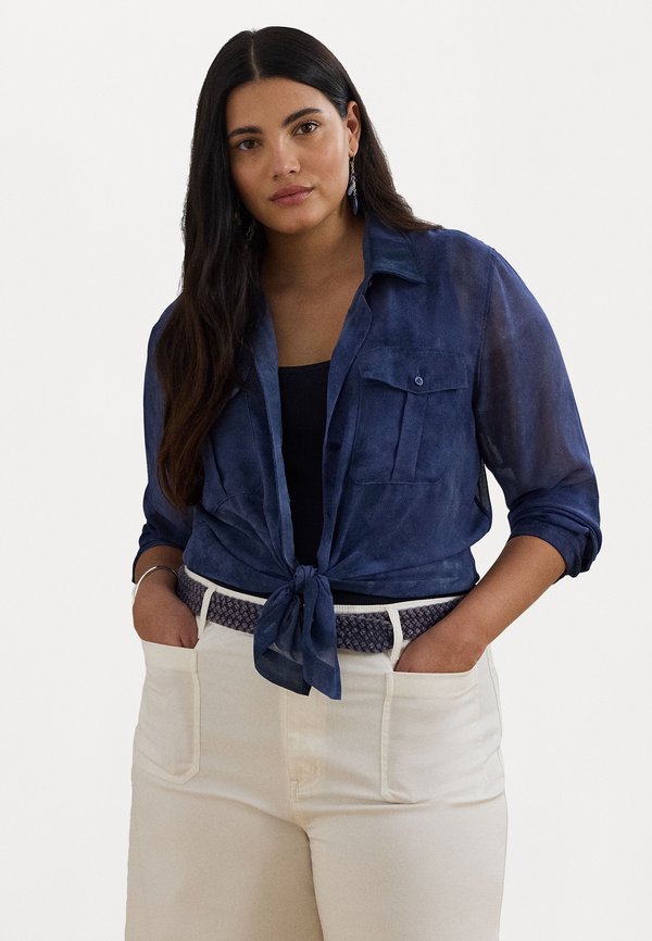 CLASSIC FIT PRINT CHIFFON SHIRT - Button-down blouse