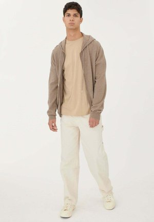 ZIP-UP HOODIE - Gilet - taupe