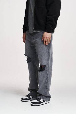 ANDUIN RIPPED BAGGY - Jeans relaxed fit - grey