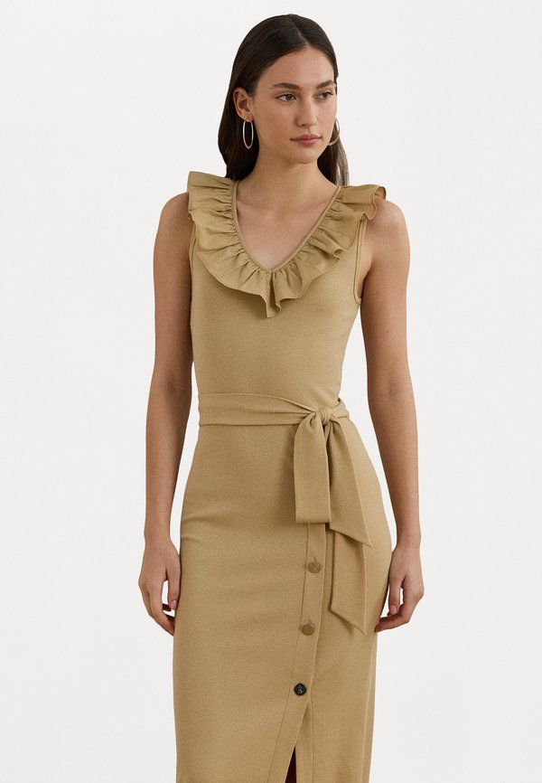 CHESKA RIB DRESS - Shift dress - sand dune