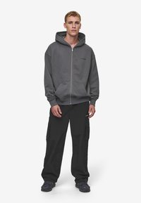 Pegador COLNE LOGO JACKET - Zip-up sweatshirt - washed anthracite/black