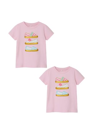 Name it 2ER-PACK  KURZARM - Print T-shirt - pink