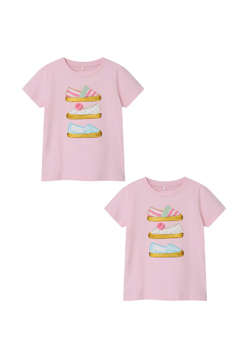Name it 2ER-PACK  KURZARM - Print T-shirt - pink