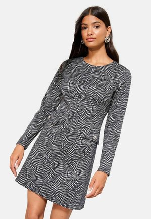 PETITE - Abito in maglia - black white