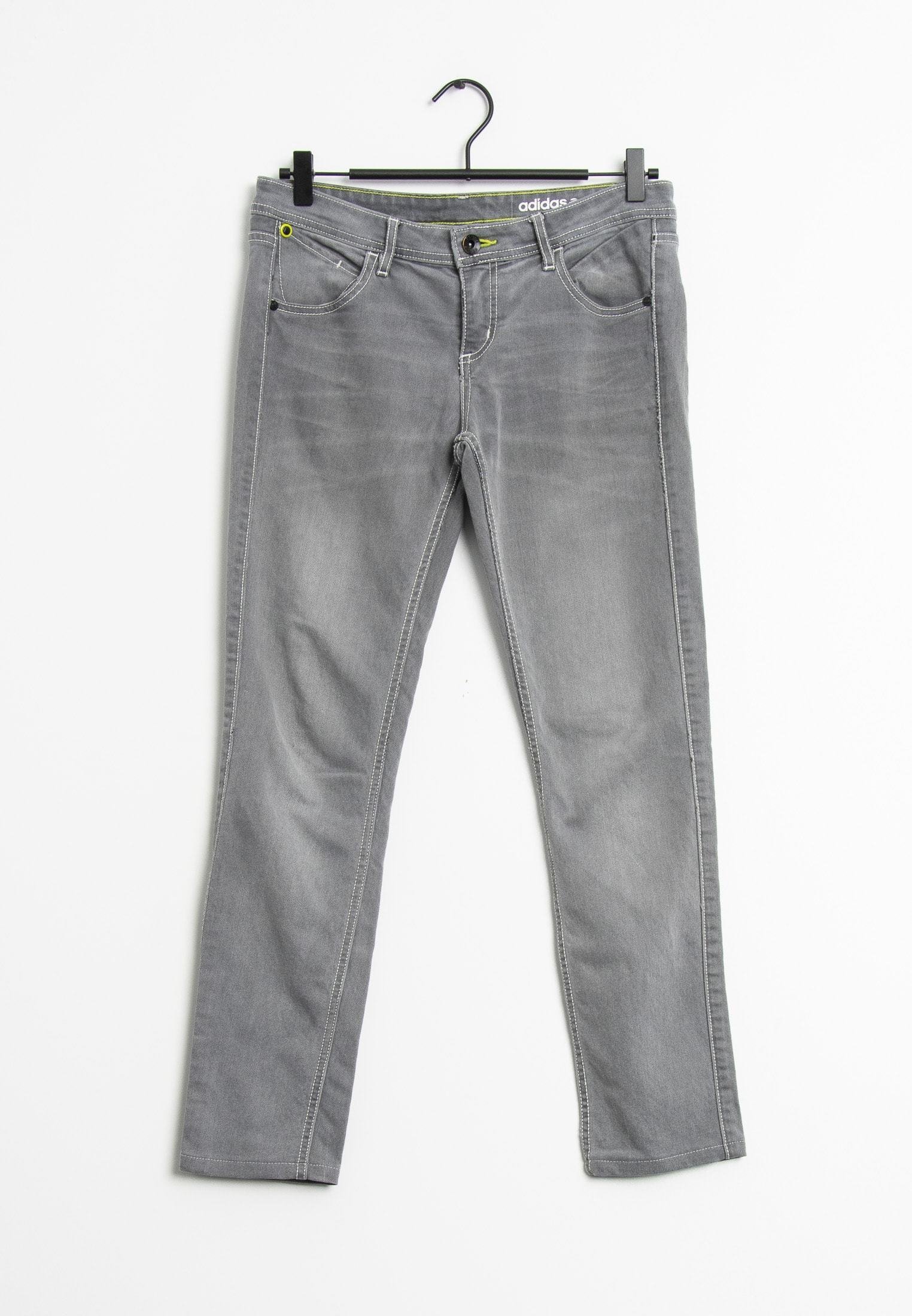 Adidas Originals Straight Leg Jeans Grau Grey Zalando De